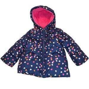 Carter's Hooded Fleece Lined Puffer Coat Girls 18M